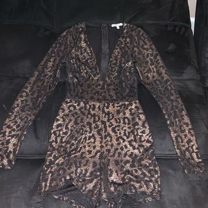 Animal print romper